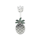 Ananas Bauchnabelpiercing Echt Silber 925 mit Kristallen
FALKENKOENIG SCHMUCK 