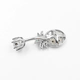 Ananas Bauchnabelpiercing Echt Silber 925 mit Kristallen
FALKENKOENIG SCHMUCK 