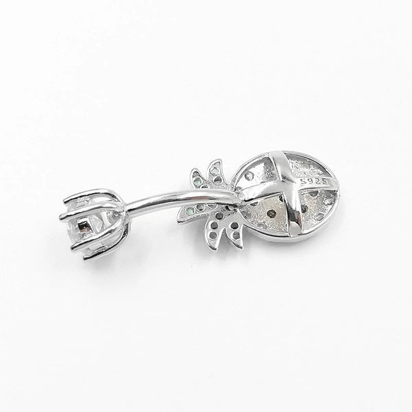Ananas Bauchnabelpiercing Echt Silber 925 mit Kristallen
FALKENKOENIG SCHMUCK 