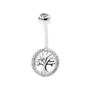 Baum des Lebend Bauchnabelpiercing Echt Silber 925 mit Kristallen
FALKENKOENIG SCHMUCK 