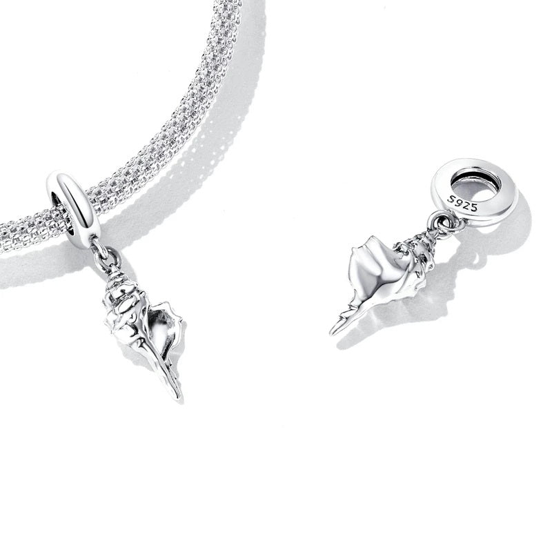 Muschel Charm Anhänger Sterling Silber - FALKENKOENIG SCHMUCK & Piercing Online Shop