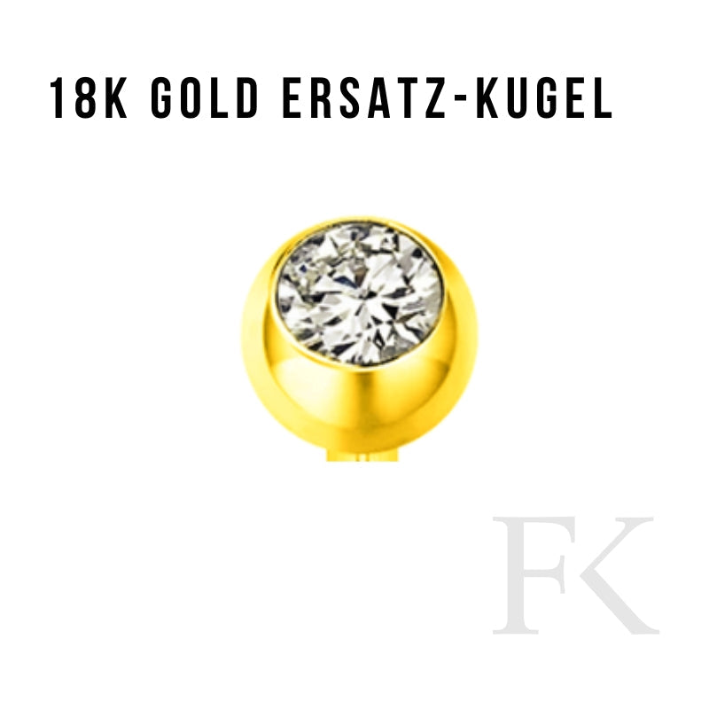 Gold Ersatz Verschluss Bauchpiercing