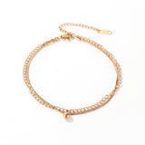 Fusskettchen Edelstahl Roségold 21 - 27 cm - FALKENKOENIG SCHMUCK & Piercing Online Shop