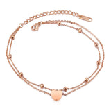 Fusskettchen Edelstahl Rosegold 21 - 26 cm verstellbar - FALKENKOENIG SCHMUCK & Piercing Online Shop