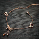 Fusskettchen Edelstahl Rosegold 21 - 27 cm verstellbar - FALKENKOENIG SCHMUCK & Piercing Online Shop