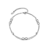 Fusskettchen Edelstahl Silber 22 - 28 cm - FALKENKOENIG SCHMUCK & Piercing Online Shop