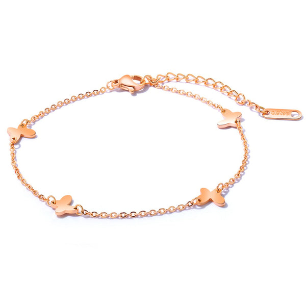 Fusskettchen Edelstahl Roségold 21 - 27 cm - FALKENKOENIG SCHMUCK & Piercing Online Shop