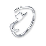 Katzen Fingerring 925er Silber - FALKENKOENIG SCHMUCK & Piercing Online Shop