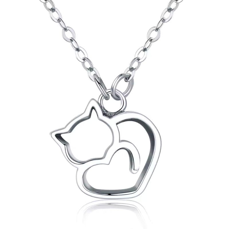 Filigrane Katzen Halskette aus 925er Silber – eleganter Schmuck für Katzenliebhaber. Perfekt als Geschenk oder als persönliches Accessoire. 🐱✨