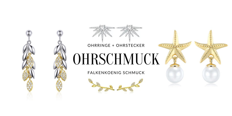  Schicke Ohrringe und Ohrstecker aus hochwertigem Sterlingsilber von Falkenkoenig Schmuck.