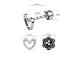 Piercing Set Chirurgenstahl & Zirkonia Roségold - FALKENKOENIG SCHMUCK & Piercing Online Shop
