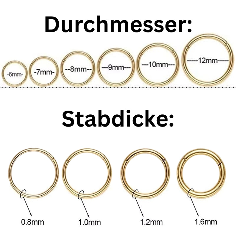 Schablone Doppel-Nasenring Piercing Titan - FALKENKOENIG SCHMUCK & Piercing Online Shop