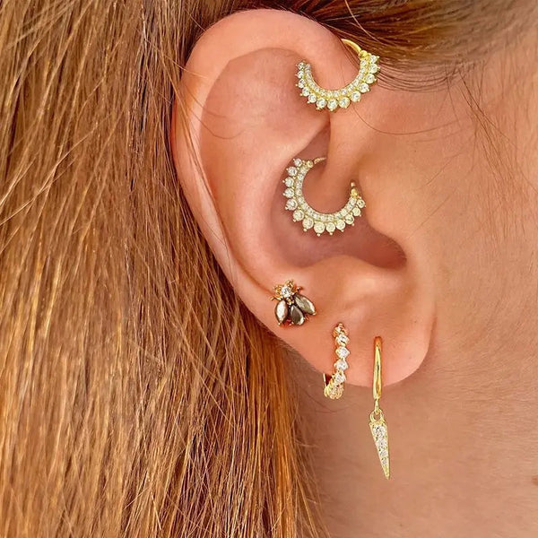 Kristall Septum-Piercing 925er Silber - FALKENKOENIG SCHMUCK & Piercing Online Shop