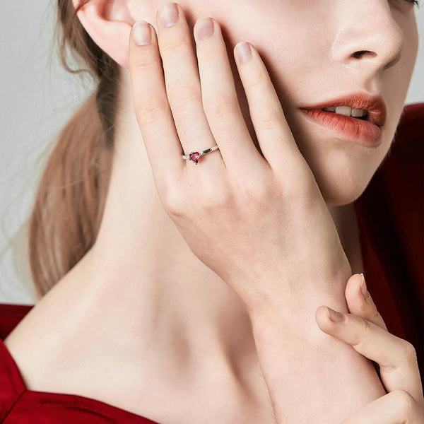 Fingerring Liebe Sterling Silber Kristall - FALKENKOENIG SCHMUCK & Piercing Online Shop