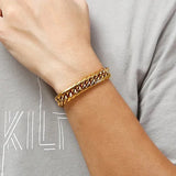 Edelstahl Armband Herren Gold 12mm - FALKENKOENIG SCHMUCK & Piercing Online Shop