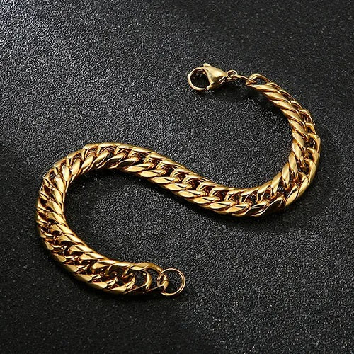 Edelstahl Armband Herren Gold 12mm - FALKENKOENIG SCHMUCK & Piercing Online Shop