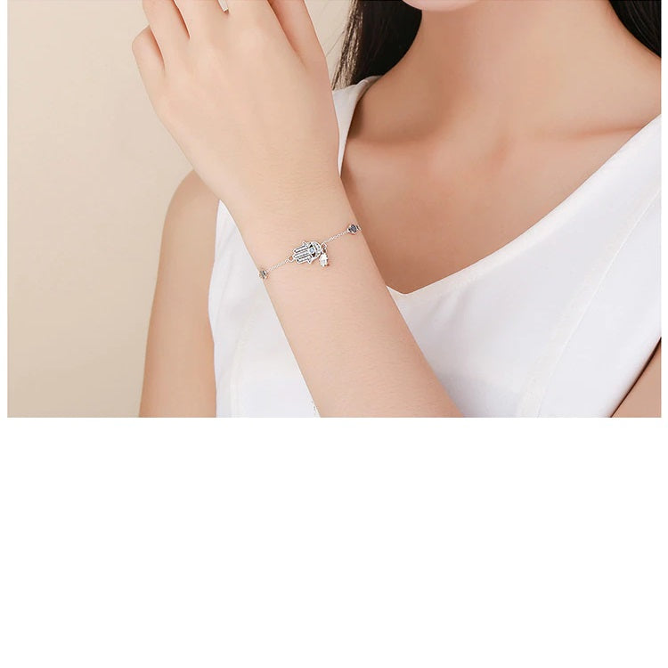 Armband aus 925er Silber Fatima Hand mit Auge - FALKENKOENIG SCHMUCK & Piercing Online Shop