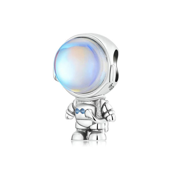Charm Anhänger Astronaut Sterling Silber Kristall - FALKENKOENIG SCHMUCK & Piercing Online Shop