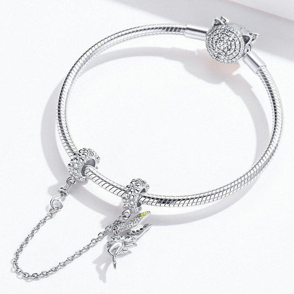 Charm Anhänger Elfe Fee Sterling Silber Kristall - FALKENKOENIG SCHMUCK & Piercing Online Shop