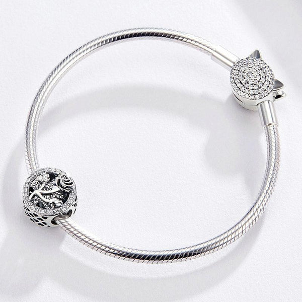 Charm Anhänger Rose Sterling Silber Kristall - FALKENKOENIG SCHMUCK & Piercing Online Shop
