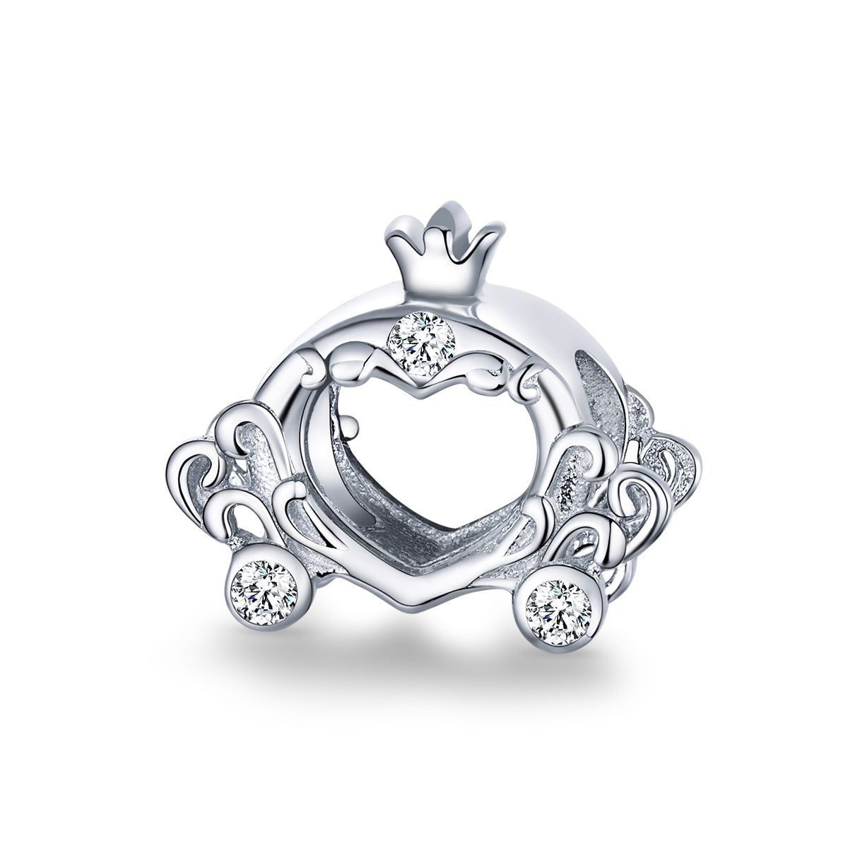 Charm Anhänger Kutsche Sterling Silber Kristall - FALKENKOENIG SCHMUCK & Piercing Online Shop