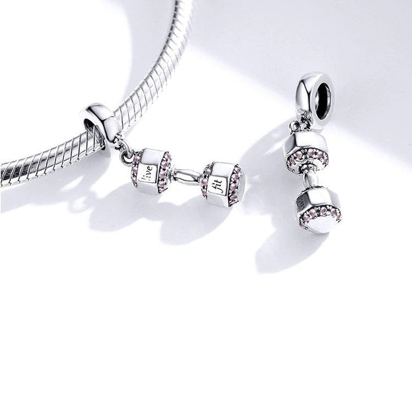 Charm Anhänger Hantel Sterling Silber - FALKENKOENIG SCHMUCK & Piercing Online Shop