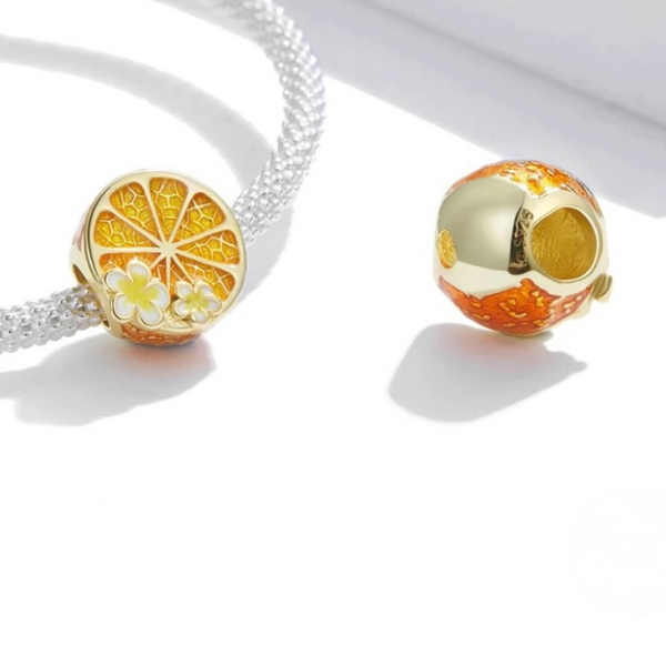 Charm Anhänger Orangen Sterling Silber - FALKENKOENIG SCHMUCK & Piercing Online Shop