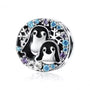 Charm Anhänger Pinguine Sterling Silber Kristall - FALKENKOENIG SCHMUCK & Piercing Online Shop