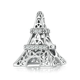 Eiffelturm Charm Anhänger Sterling Silber Kristall - FALKENKOENIG SCHMUCK & Piercing Online Shop