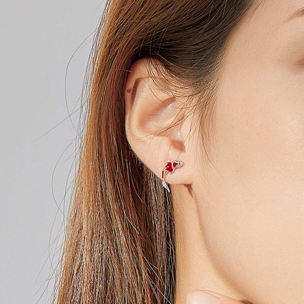 Ohrstecker Koi Karpfen Sterling Silber - FALKENKOENIG SCHMUCK & Piercing Online Shop