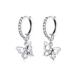 Ohrringe Butterfly Sterling Silber Kristall - FALKENKOENIG SCHMUCK & Piercing Online Shop