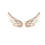 Ohrstecker Flügel Sterling Silber Roségold Kristalle - FALKENKOENIG SCHMUCK & Piercing Online Shop