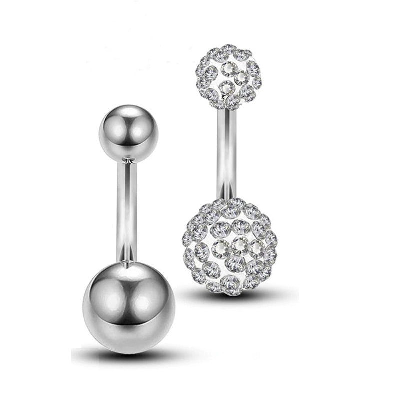 Set Kristall Chirurgenstahl Bauchpiercing