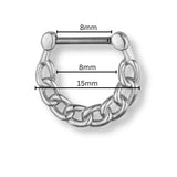 Nasenpiercing Ring Titan Silber Chain - Nasenring - FALKENKOENIG SCHMUCK & Piercing Online Shop