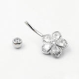 Bauchnabelpiercing Echt Silber 925 mit Kristallen 7-05-006 - FALKENKOENIG SCHMUCK & Piercing Online Shop