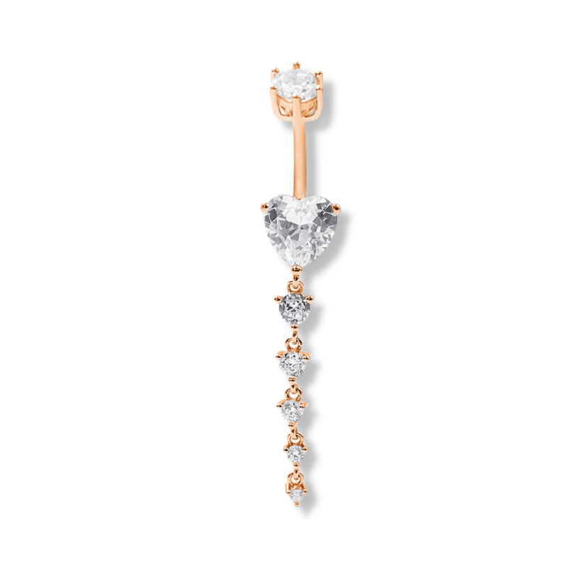 Herz Bauchnabelpiercing 18 Karat Vergoldet - Roségold - FALKENKOENIG SCHMUCK & Piercing Online Shop