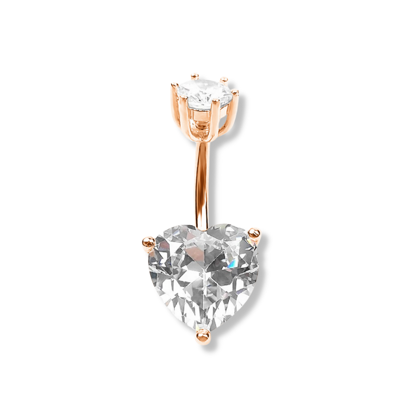Herz Bauchnabelpiercing 18 Karat Vergoldet - Roségold - FALKENKOENIG SCHMUCK & Piercing Online Shop