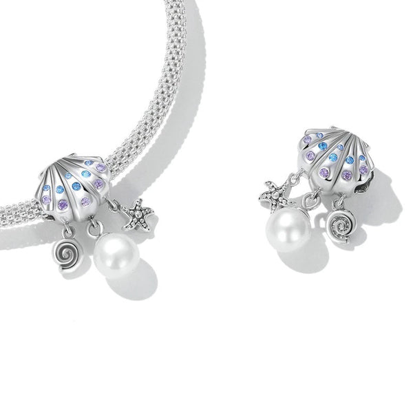Muschel Charm Anhänger Sterling Silber - FALKENKOENIG SCHMUCK & Piercing Online Shop