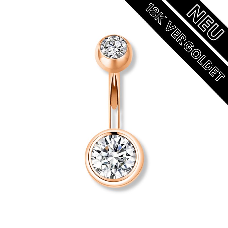 Bauchnabelpiercing 18 Karat Vergoldet - Roségold - FALKENKOENIG SCHMUCK & Piercing Online Shop